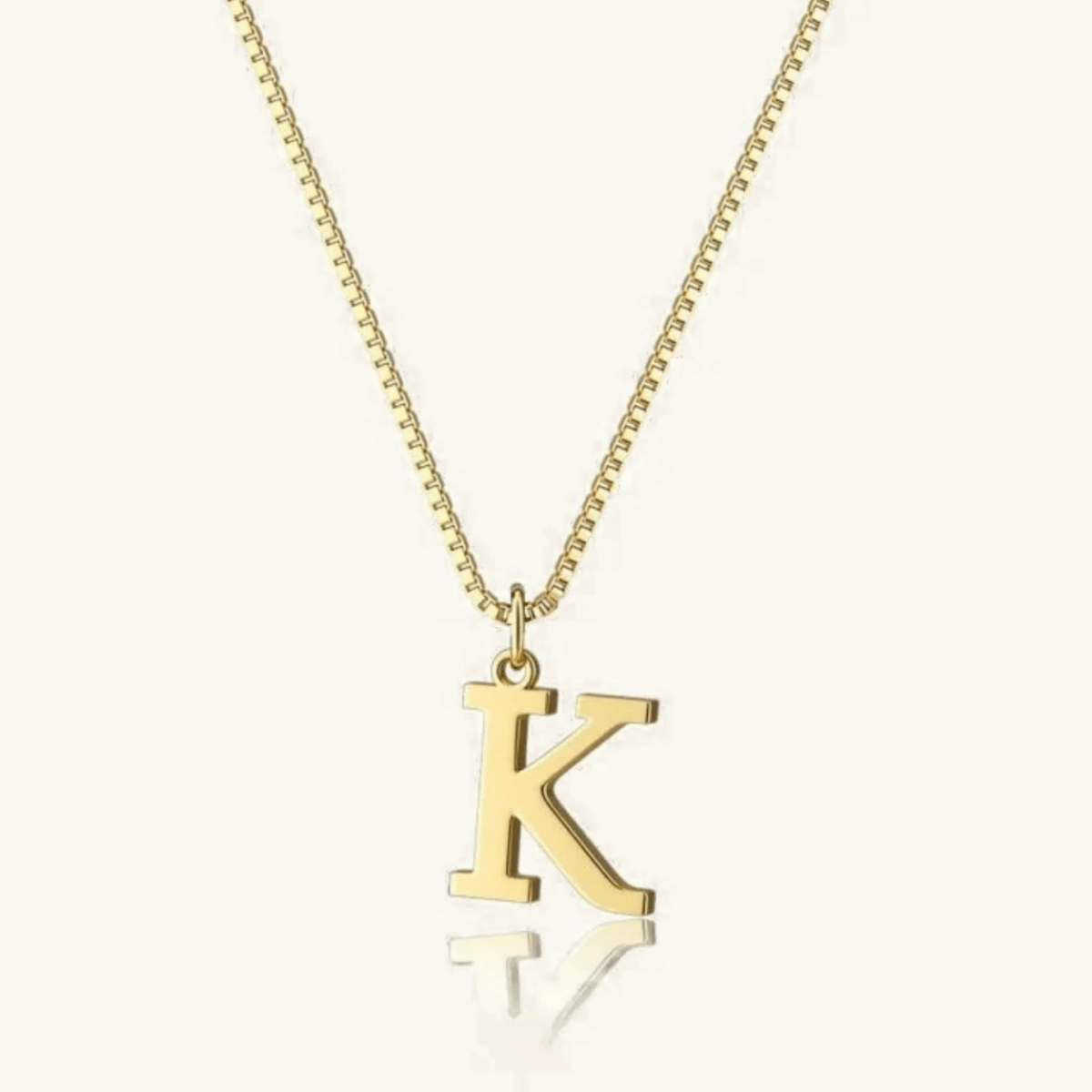 Mireya Box Chain Initial Necklace - Luzy Jewels