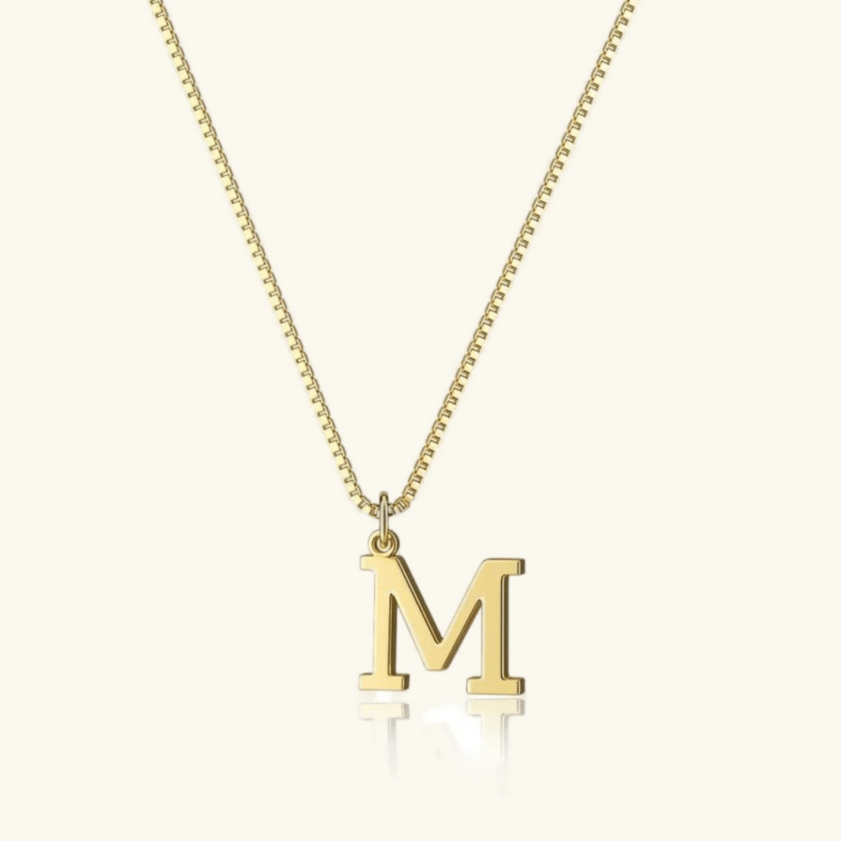 Mireya Box Chain Initial Necklace - Luzy Jewels