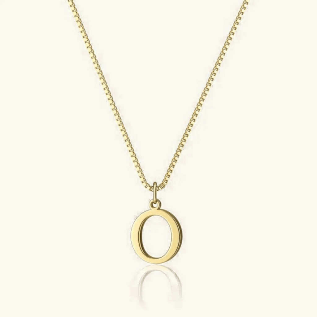 Mireya Box Chain Initial Necklace - Luzy Jewels