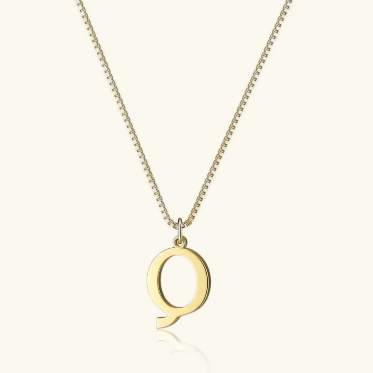 Mireya Box Chain Initial Necklace - Luzy Jewels