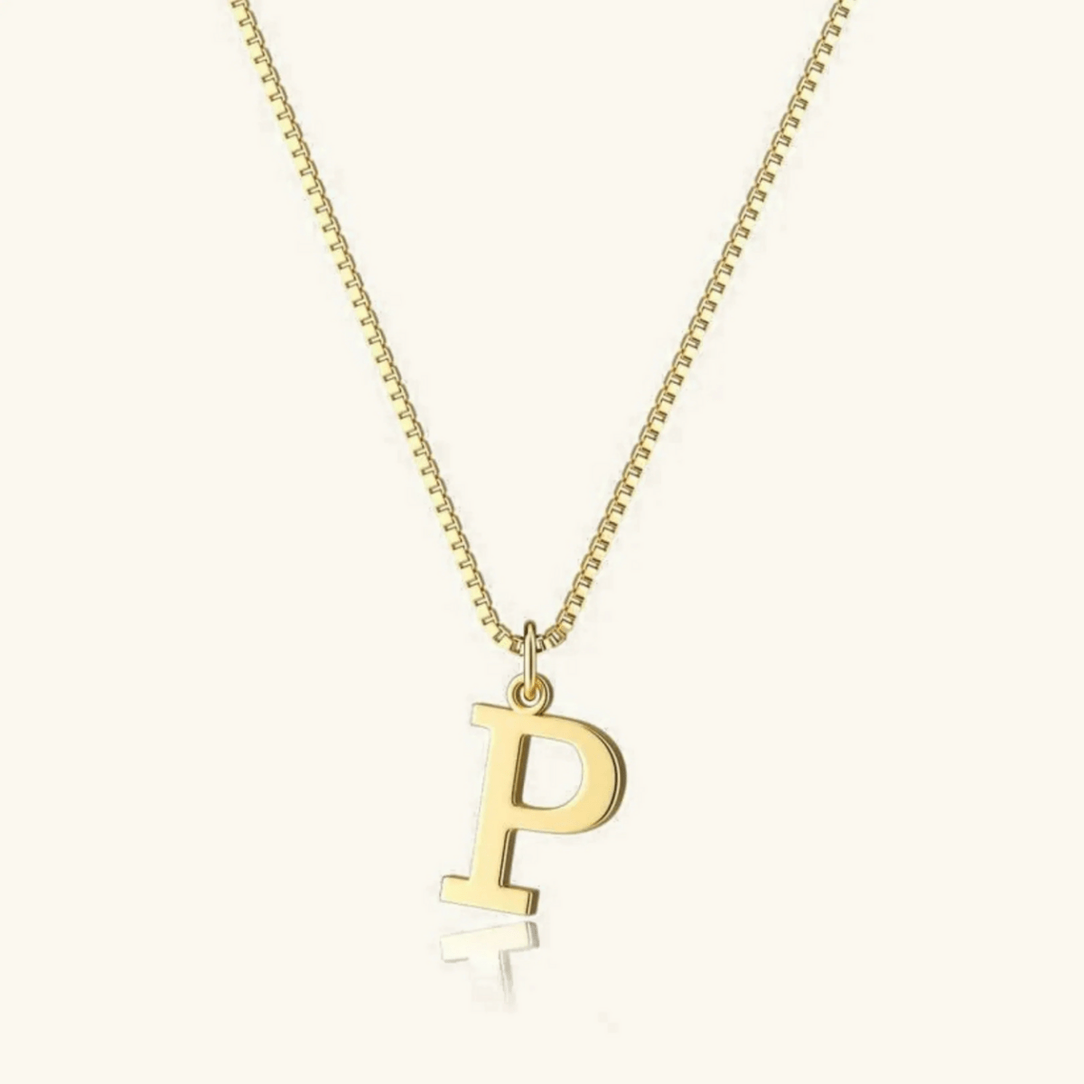 Mireya Box Chain Initial Necklace - Luzy Jewels