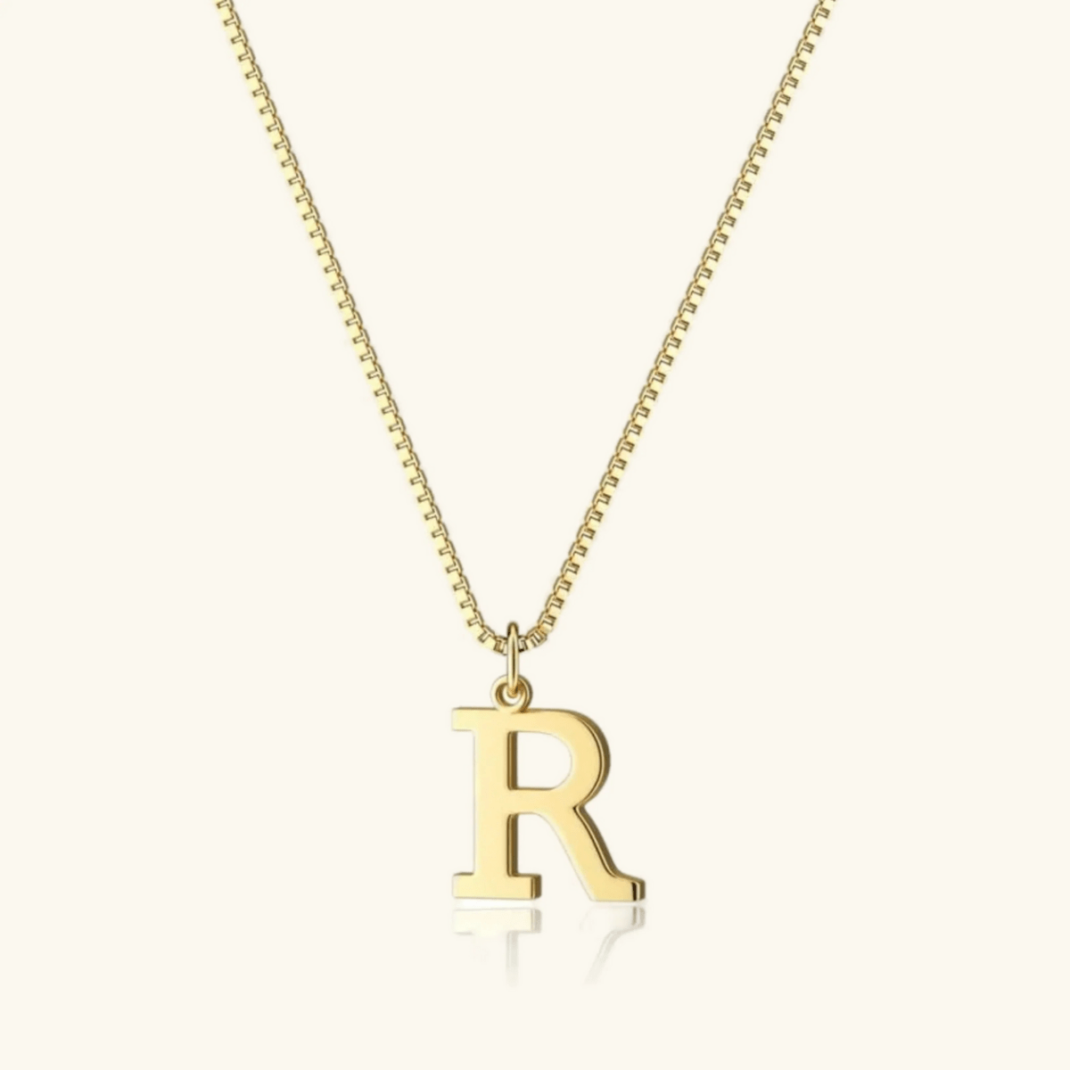 Mireya Box Chain Initial Necklace - Luzy Jewels