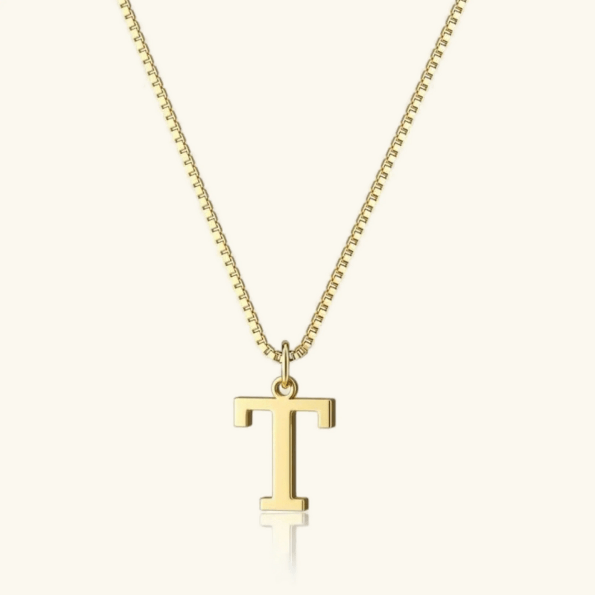 Mireya Box Chain Initial Necklace - Luzy Jewels