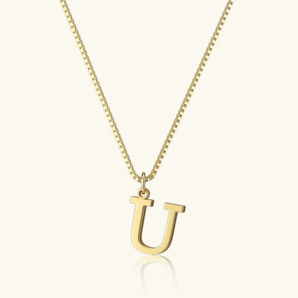 Mireya Box Chain Initial Necklace - Luzy Jewels