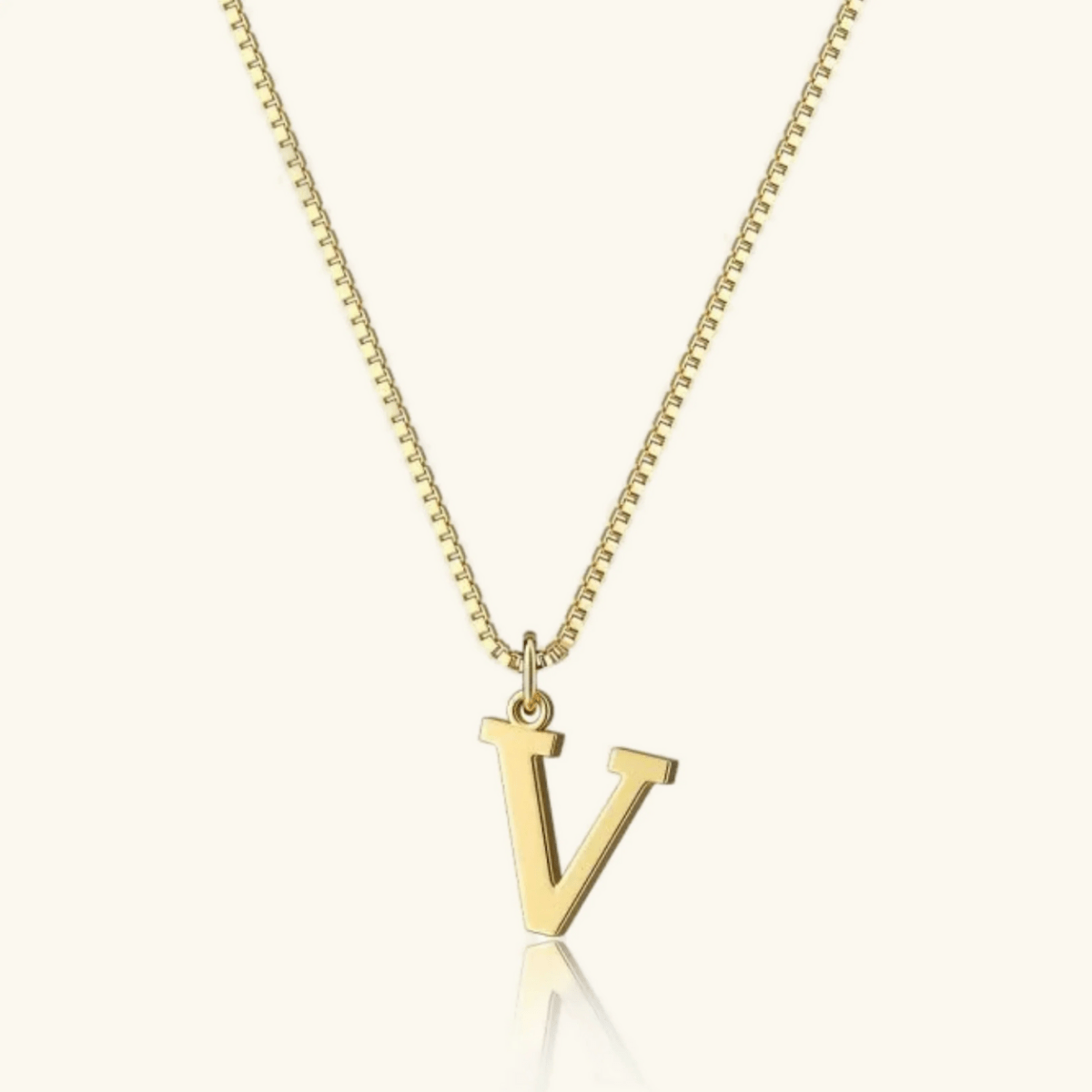 Mireya Box Chain Initial Necklace - Luzy Jewels