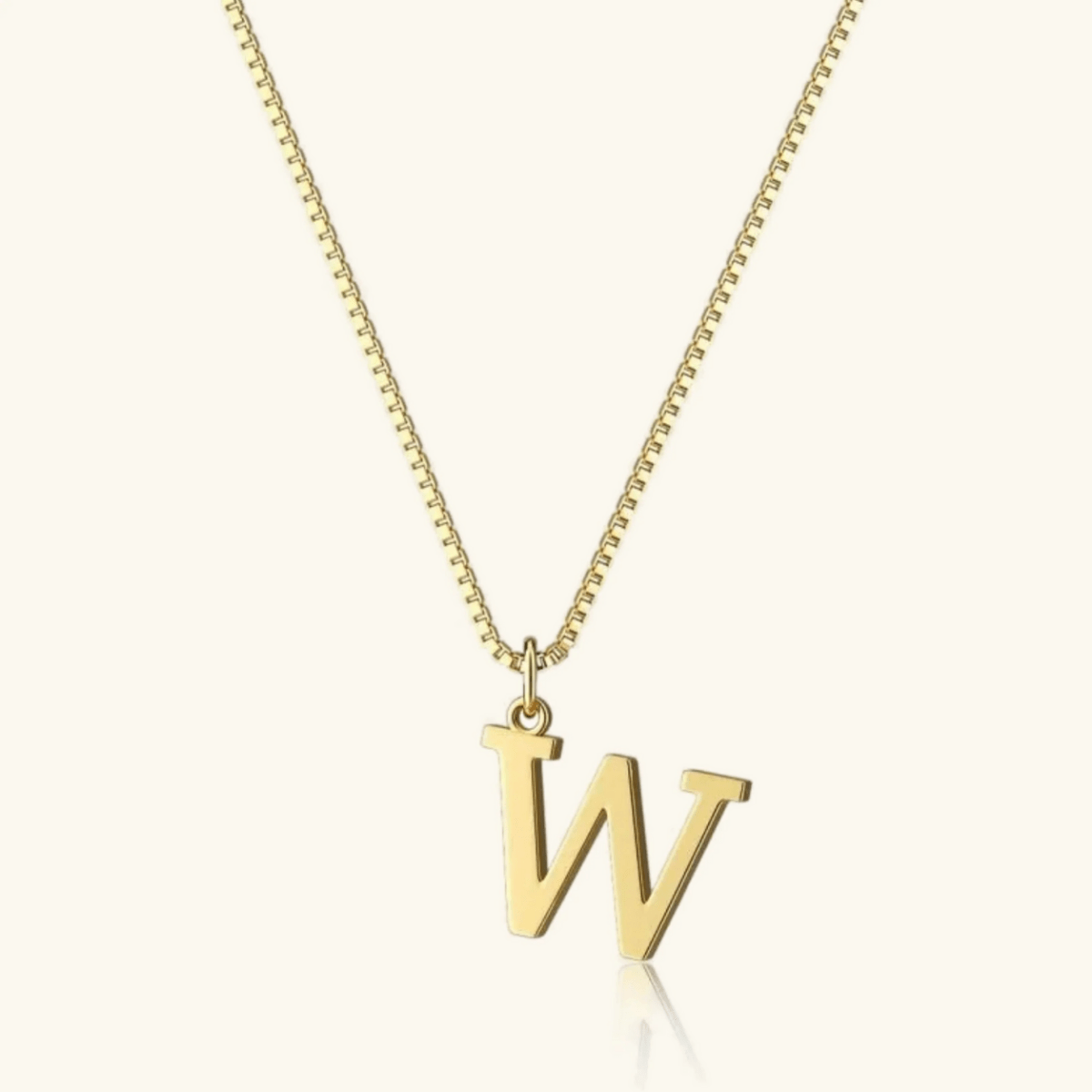 Mireya Box Chain Initial Necklace - Luzy Jewels