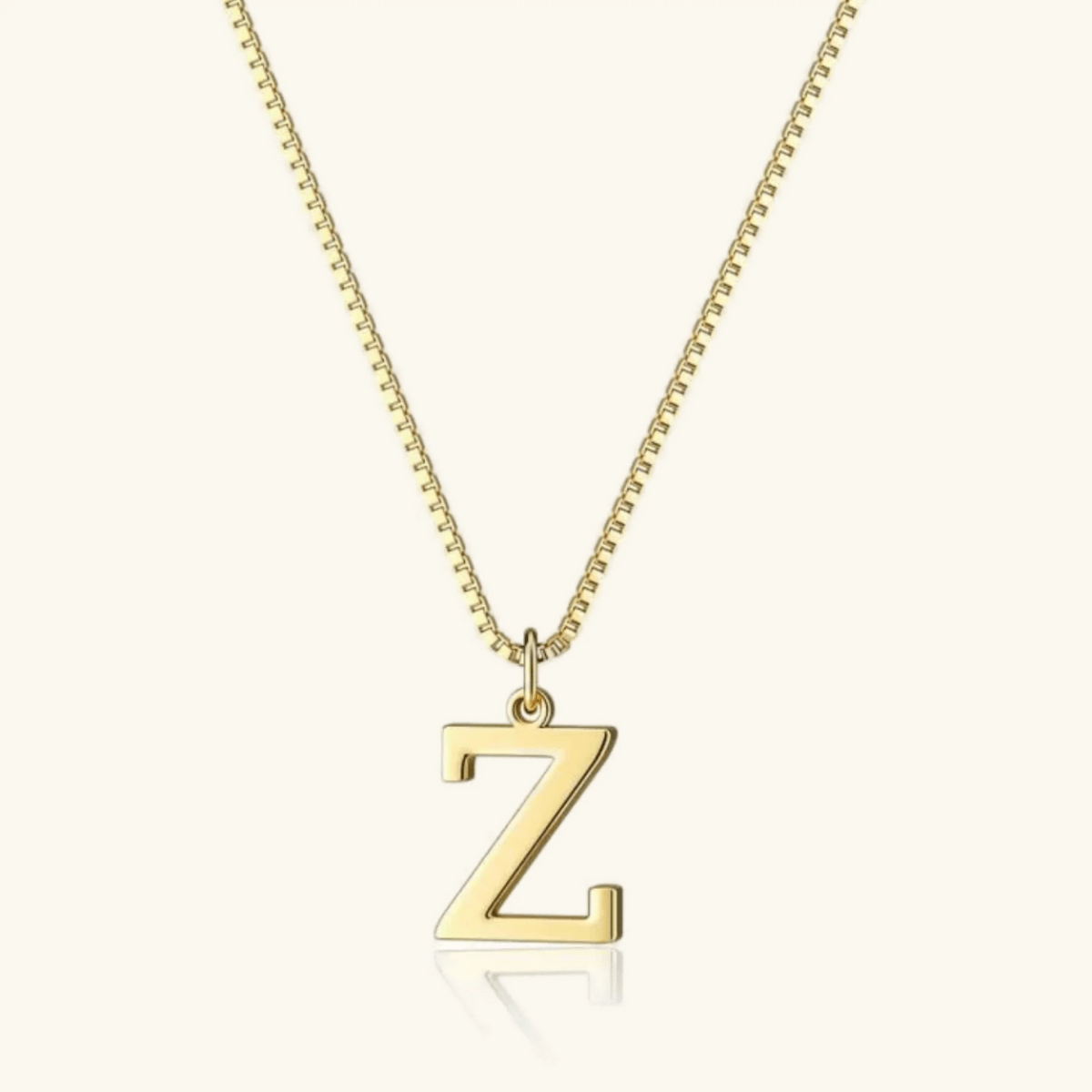 Mireya Box Chain Initial Necklace - Luzy Jewels