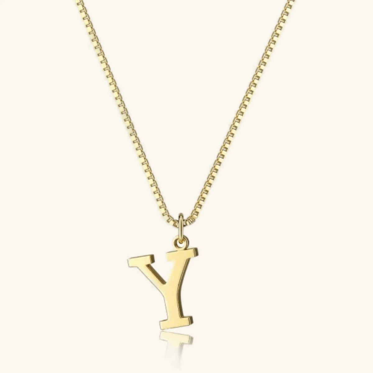 Mireya Box Chain Initial Necklace - Luzy Jewels