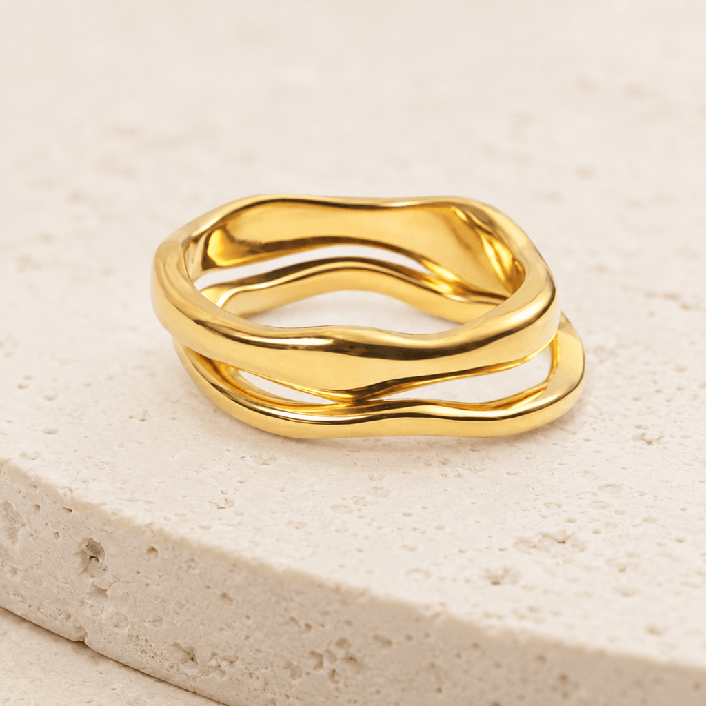 Nerea Wave Stacker Ring - Luzy Jewels