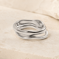 Nerea Wave Stacker Ring - Luzy Jewels