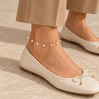 Nerelle Freshwater Pearl Drop Anklet - Luzy Jewels