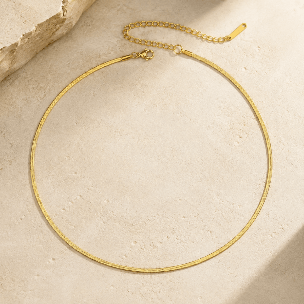 Nerina Herringbone Necklace - Luzy Jewels