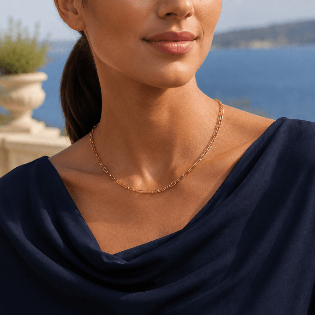 Nerina Paperclip Chain Necklace - Luzy Jewels