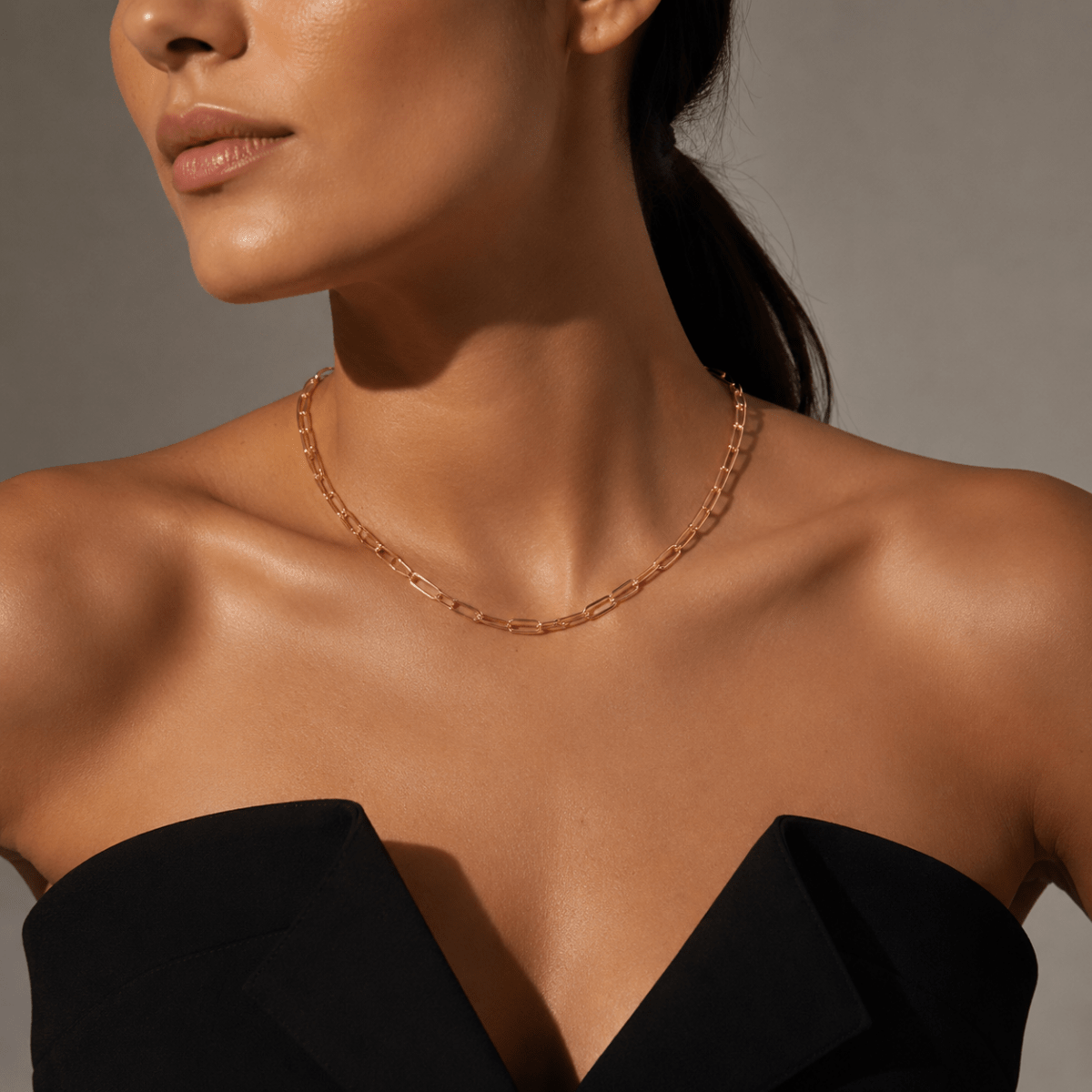 Nerina Paperclip Chain Necklace - Luzy Jewels
