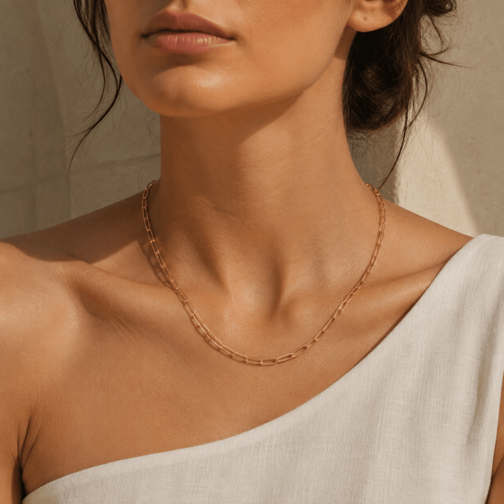 Nerina Paperclip Chain Necklace - Luzy Jewels