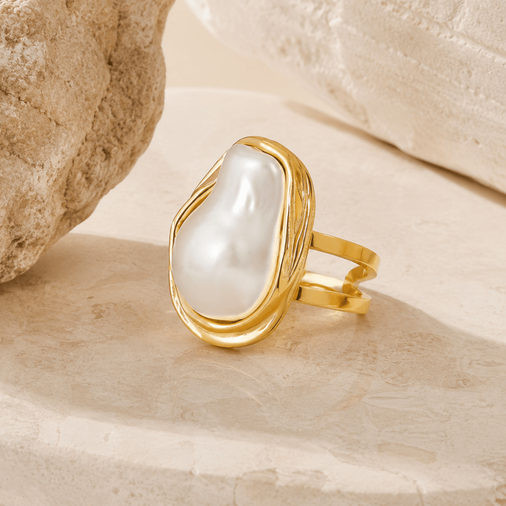 Nerissa Baroque Pearl Statement Ring - Luzy Jewels