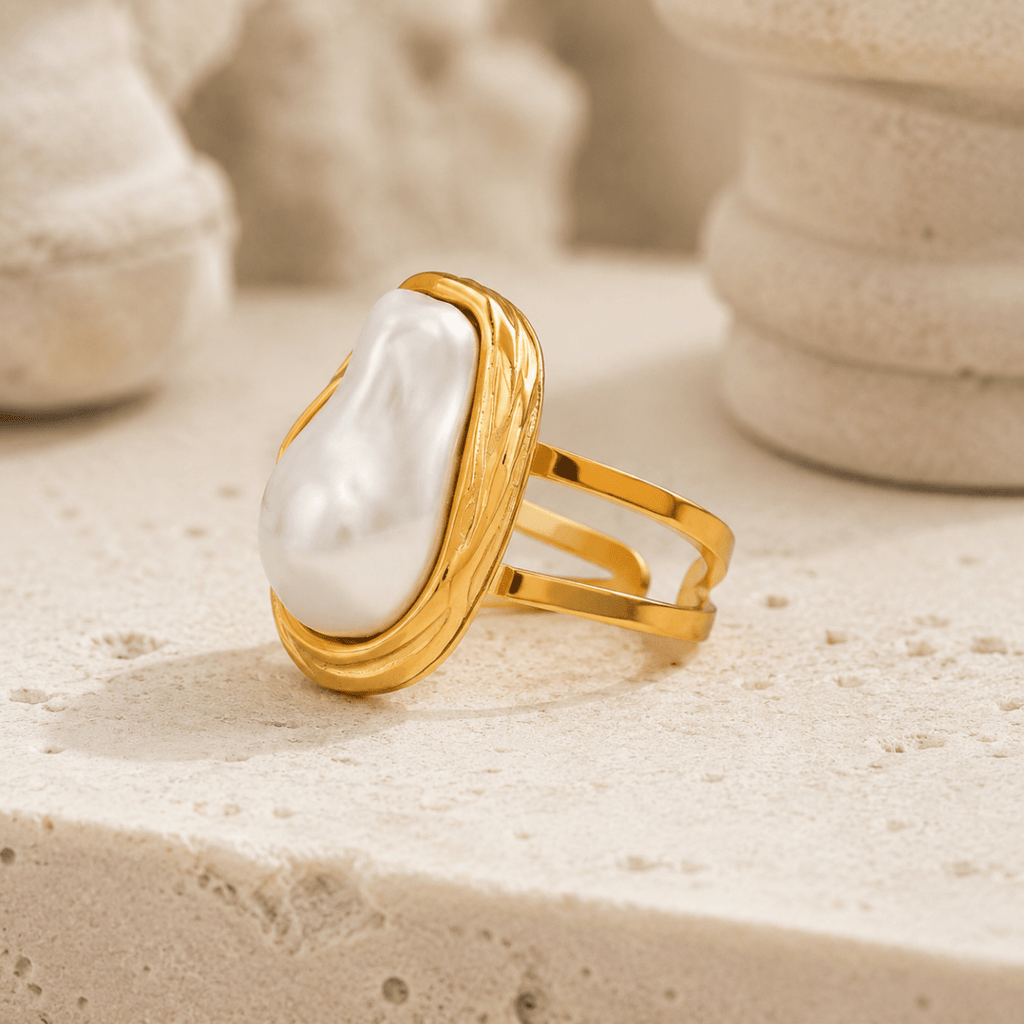 Nerissa Baroque Pearl Statement Ring - Luzy Jewels