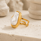 Nerissa Baroque Pearl Statement Ring - Luzy Jewels