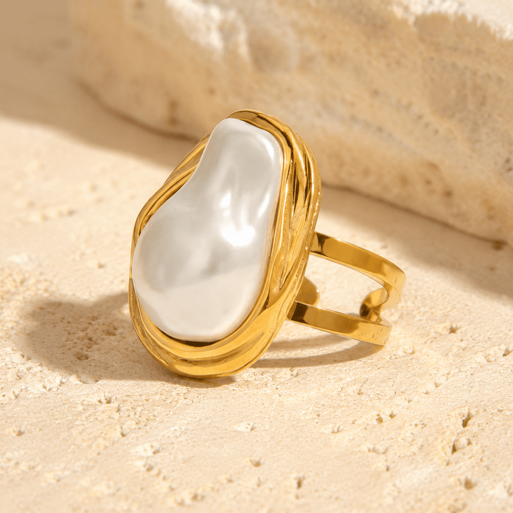 Nerissa Baroque Pearl Statement Ring - Luzy Jewels