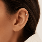 Nerissa Trio Petal Flat-Back Stud - Luzy Jewels