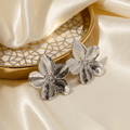 Neroli Sculpted Flower Stud Earrings - Luzy Jewels
