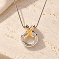 Nodavelle Two-Tone Loop Necklace - Luzy Jewels