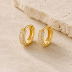 Noemi Chunky Pavé Huggies - Luzy Jewels