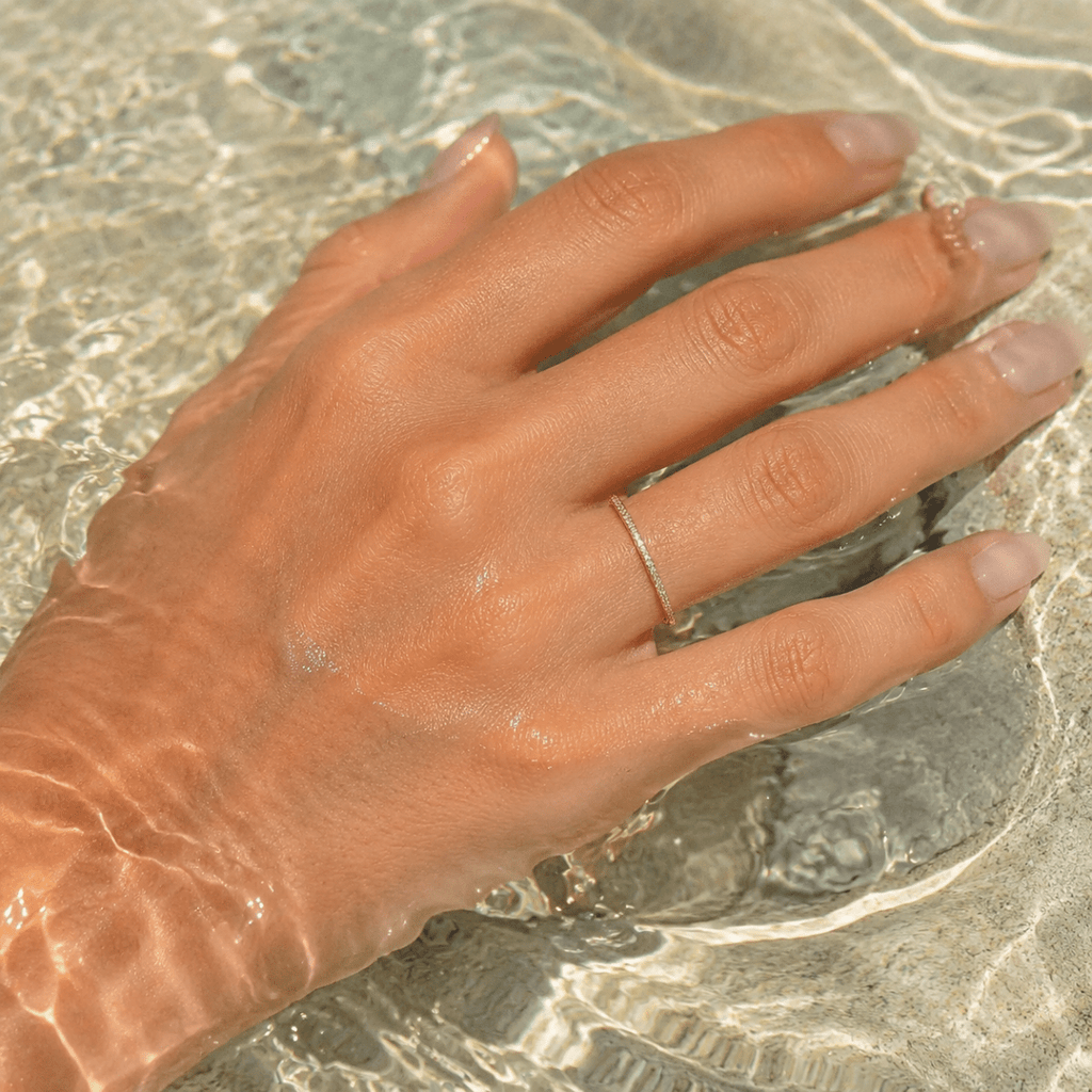 Nura Micro-Pavé Half Band Ring - Luzy Jewels