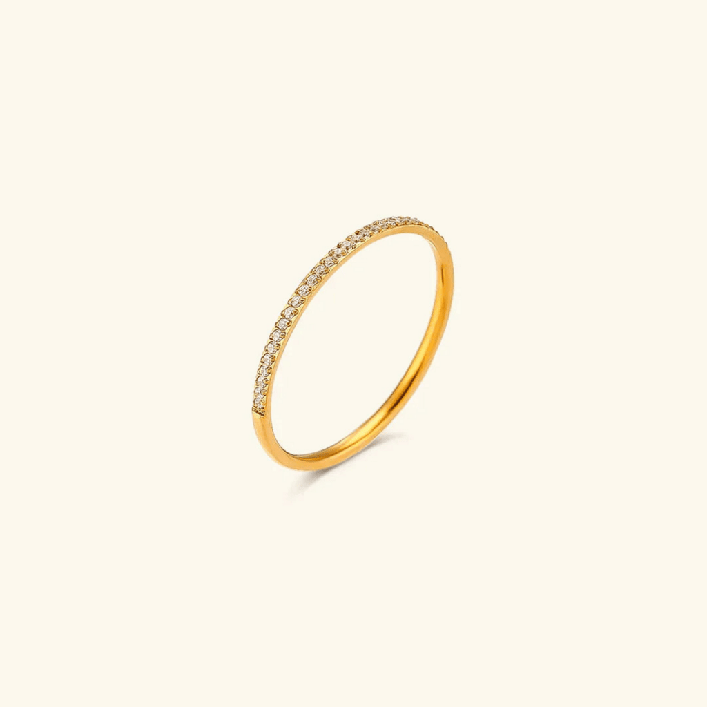 Nura Micro-Pavé Half Band Ring - Luzy Jewels