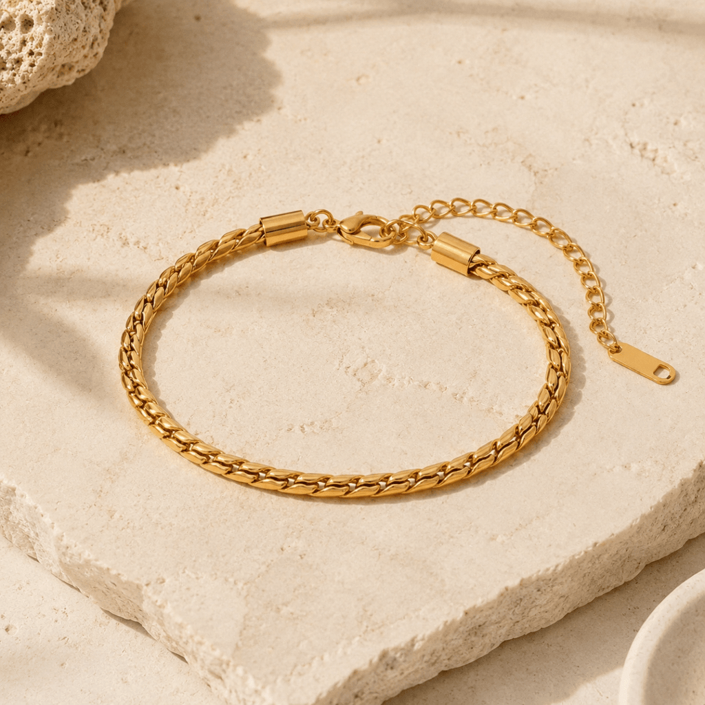 Odette Wheat-Link Chain Bracelet - Luzy Jewels