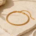 Odette Wheat-Link Chain Bracelet - Luzy Jewels