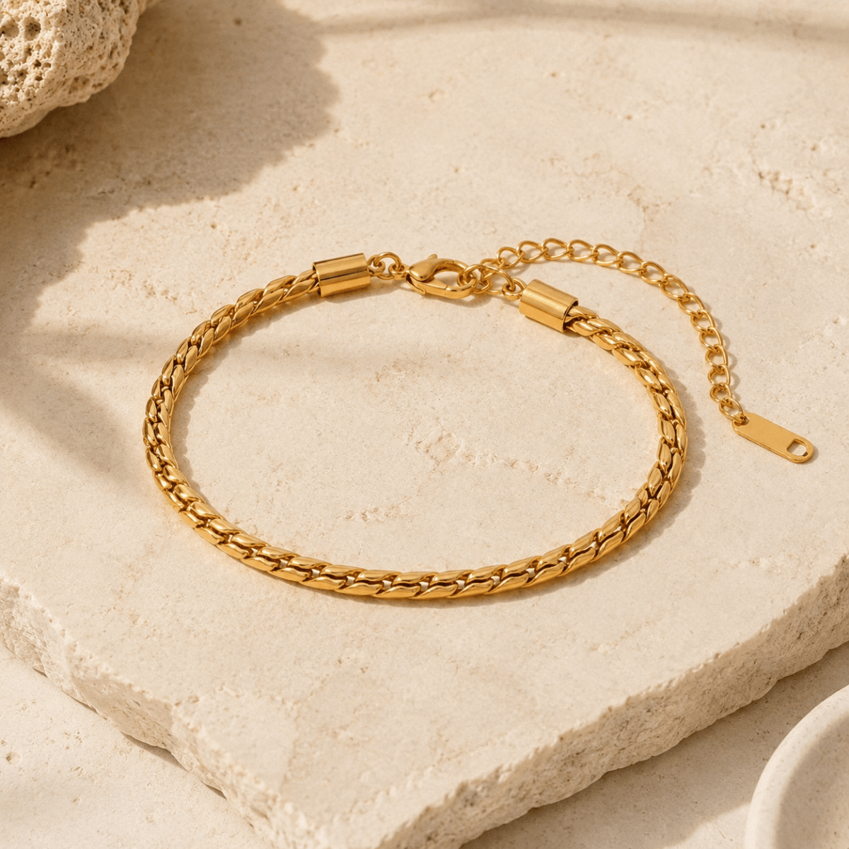 Odette Wheat-Link Chain Bracelet - Luzy Jewels