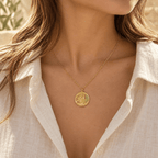 Ondessa Ocean Wave Medallion Necklace - Luzy Jewels