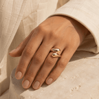 Ondina Sculptural Bypass Ring - Luzy Jewels