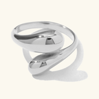 Ondina Sculptural Bypass Ring - Luzy Jewels