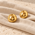 Orelisse Polished Dome Stud Earrings - Luzy Jewels