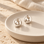 Orelisse Polished Dome Stud Earrings - Luzy Jewels