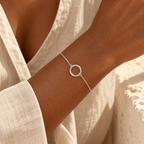 Orlina Textured Circle Bracelet - Luzy Jewels