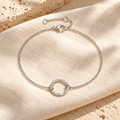 Orlina Textured Circle Bracelet - Luzy Jewels