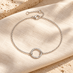 Orlina Textured Circle Bracelet - Luzy Jewels