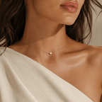 Paloma Single Pearl Necklace - Luzy Jewels