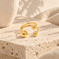 Plutelle Triple-Sphere Open Ring - Luzy Jewels
