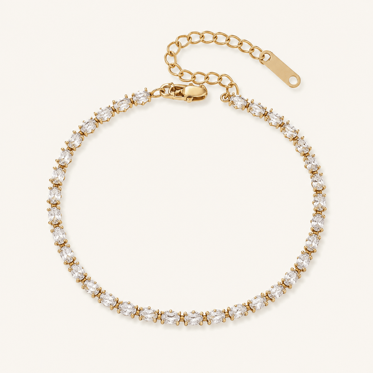 Ravello Diamond-Simulant Tennis Bracelet - Luzy Jewels