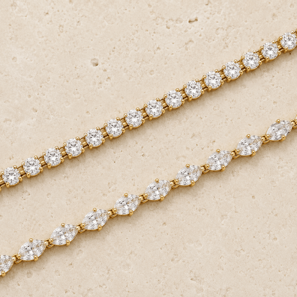 Ravello Diamond-Simulant Tennis Bracelet - Luzy Jewels