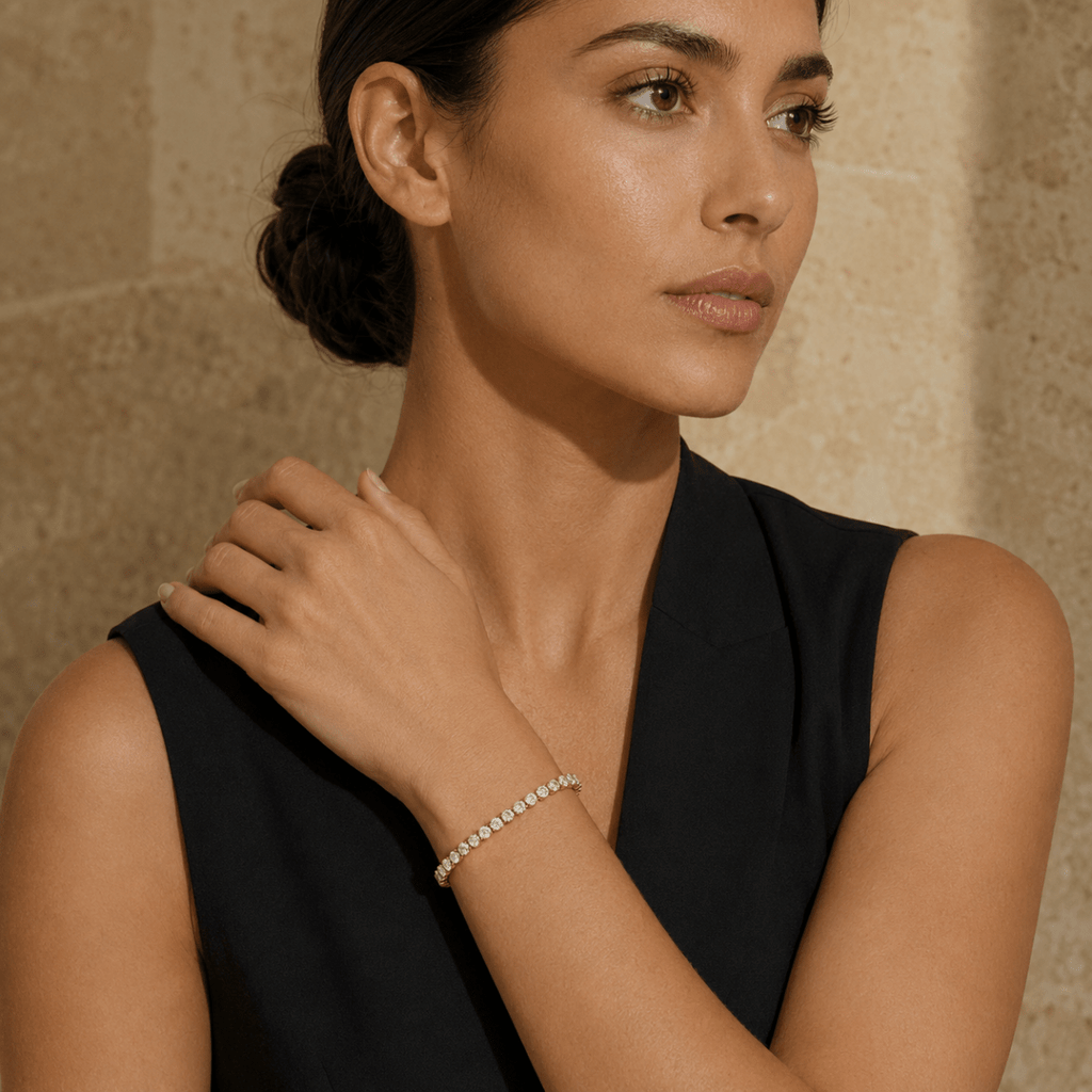 Ravello Diamond-Simulant Tennis Bracelet - Luzy Jewels