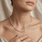 Ravello Diamond-Simulant Tennis Necklace - Luzy Jewels