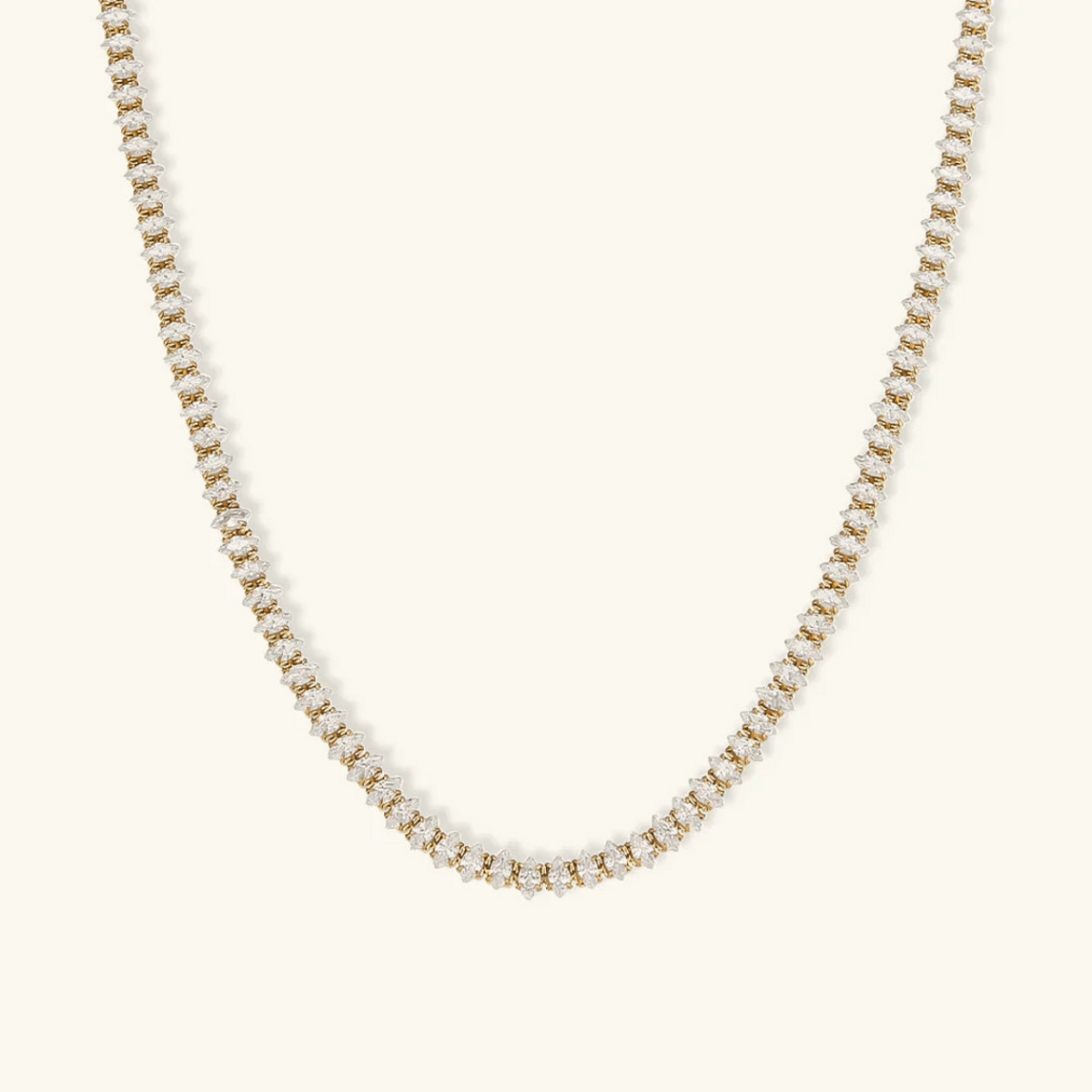 Ravello Diamond-Simulant Tennis Necklace - Luzy Jewels