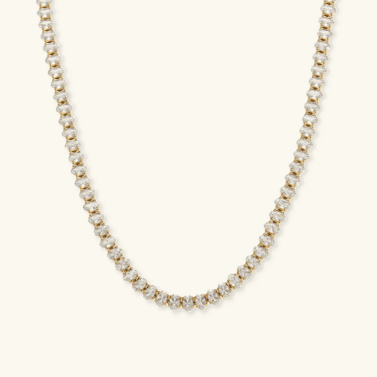 Ravello Diamond-Simulant Tennis Necklace - Luzy Jewels