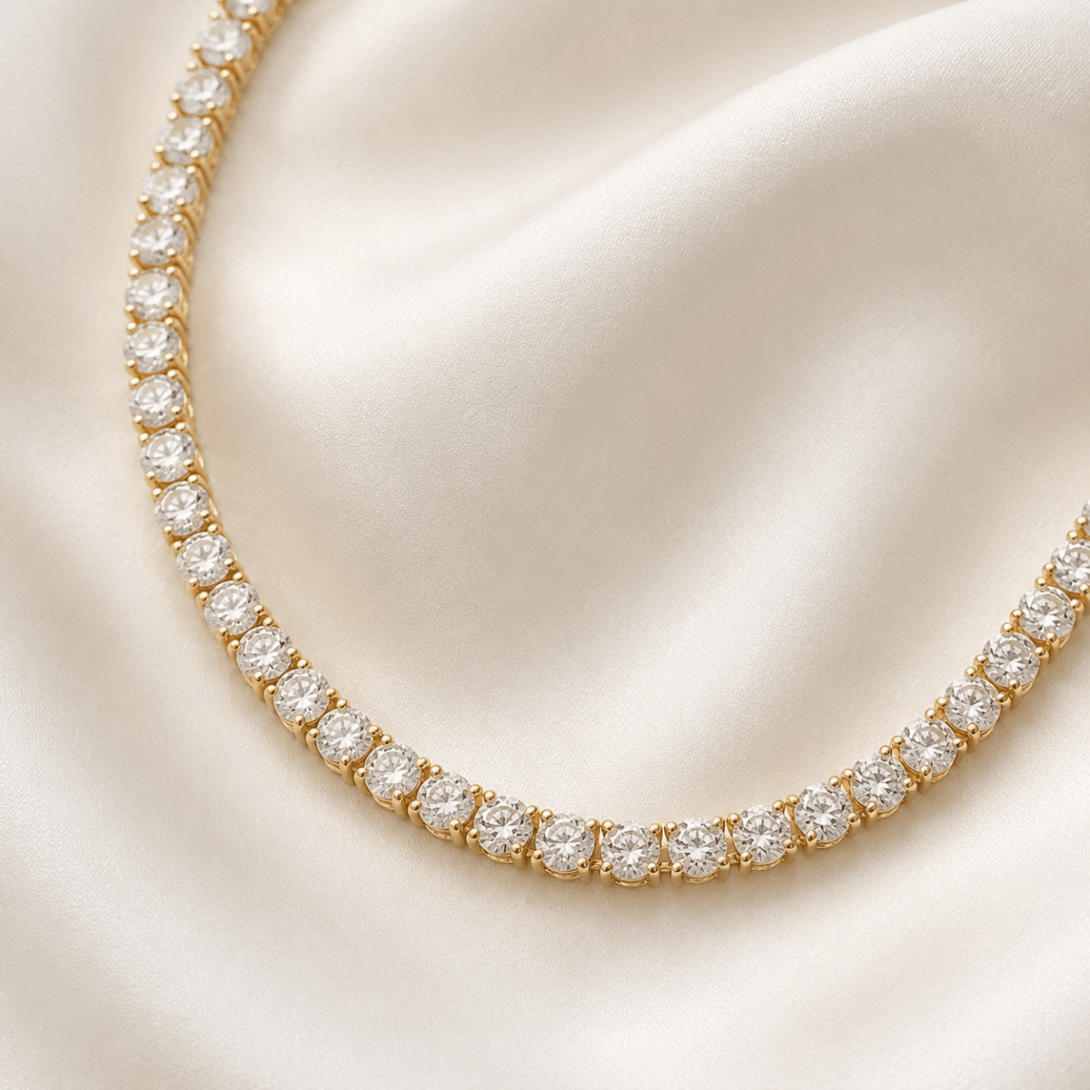 Ravello Diamond-Simulant Tennis Necklace - Luzy Jewels