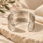 Rellina Rolled-Edge Cuff Bracelet - Luzy Jewels